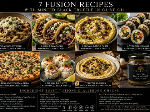 7 recettes fusion à la Truffe noire hachée dans l'huile d'olive