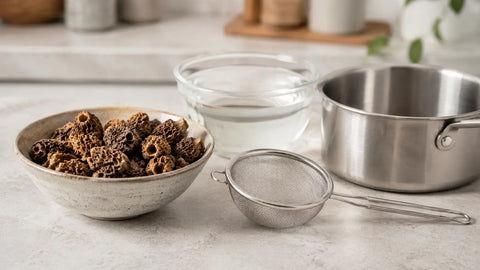 Guide des morilles séchées : préparation et cuisson de Morchella esculenta