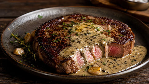 Entrecôte poêlée à la crème de Truffe noire