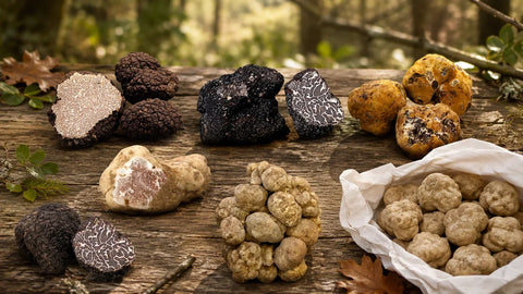 Calendrier des saisons de la Truffe : espèces, régions et mois de récolte