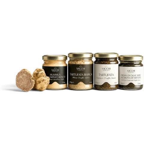 Coffret cadeau Luxury à la truffe, contenant sept produits italiens à la truffe à offrir ou à servir