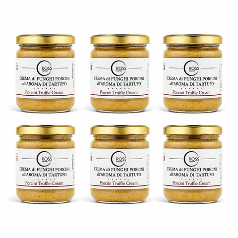 Six pots de 500 g de crème de cèpes à la truffe à 78 % Boletus edulis